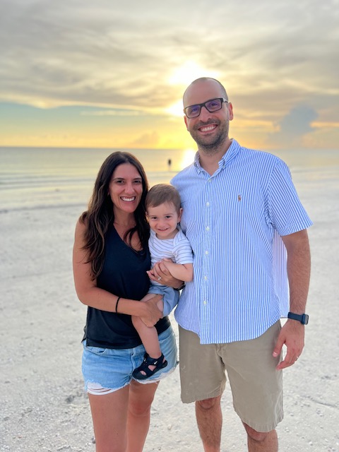 Looking for shells at the beach